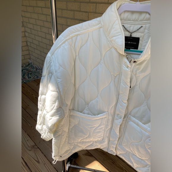 Lucky Brand White Quilted Puffer Jacket Water Resistant Jacket - Picture 13 of 17